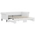 Sofá con cama nido cuero sintético blanco 90x200