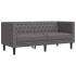 Juego de sofás Chesterfield 2 piezas cuero sintético