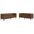 Juego de sofás Chesterfield 2 piezas cuero sintético