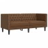 Juego de sofás Chesterfield 2 piezas cuero sintético
