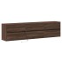 Mueble de TV de pared con LED marrón roble 180x31x45