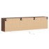 Mueble de TV de pared con LED marrón roble 180x31x45