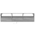 Mueble de TV de pared con LED gris Sonoma 180x31x45