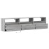 Mueble de TV de pared con LED gris Sonoma 180x31x45