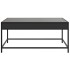 Mesa de centro con Infinity LED negro 90x50x41