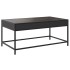 Mesa de centro con Infinity LED negro 90x50x41