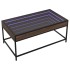 Mesa de centro con Infinity LED marrón roble 90x50x41