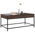 Mesa de centro con Infinity LED marrón roble 90x50x41