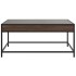 Mesa de centro con Infinity LED marrón roble 90x50x41