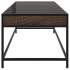 Mesa de centro con Infinity LED marrón roble 90x50x41