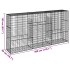 Cesta de gaviones con cubierta hierro galvanizado 300x50x150