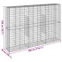 Cesta de gaviones con cubierta hierro galvanizado 300x50x200