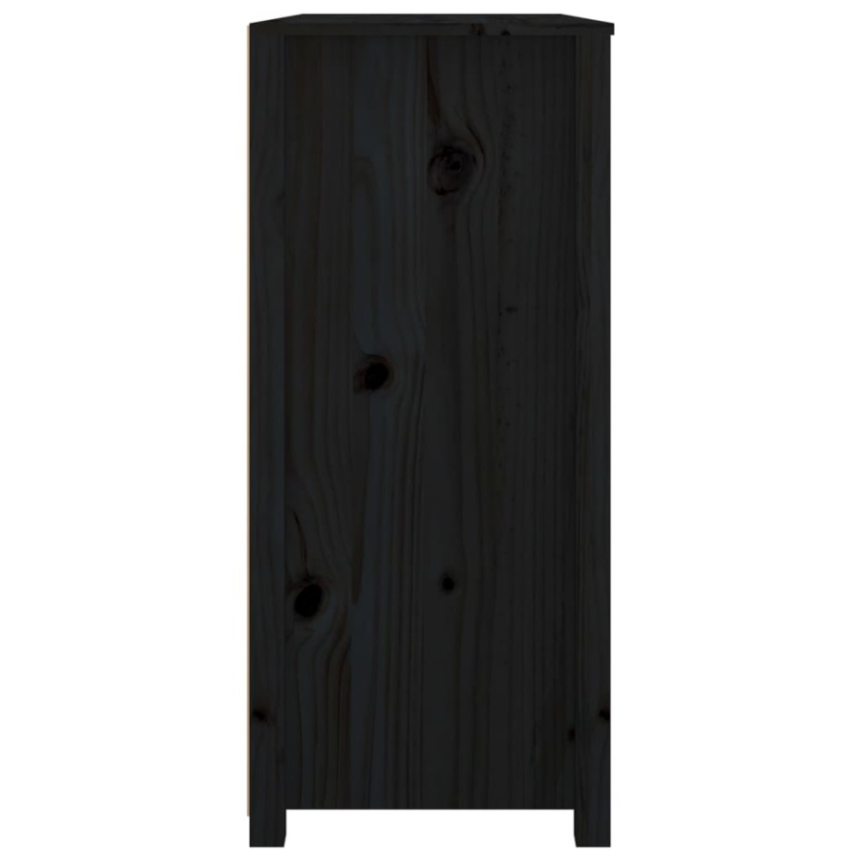 Armario auxiliar madera maciza de pino negro 100x40x90