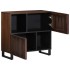 Aparador de madera maciza de mango marrón 80x34x75