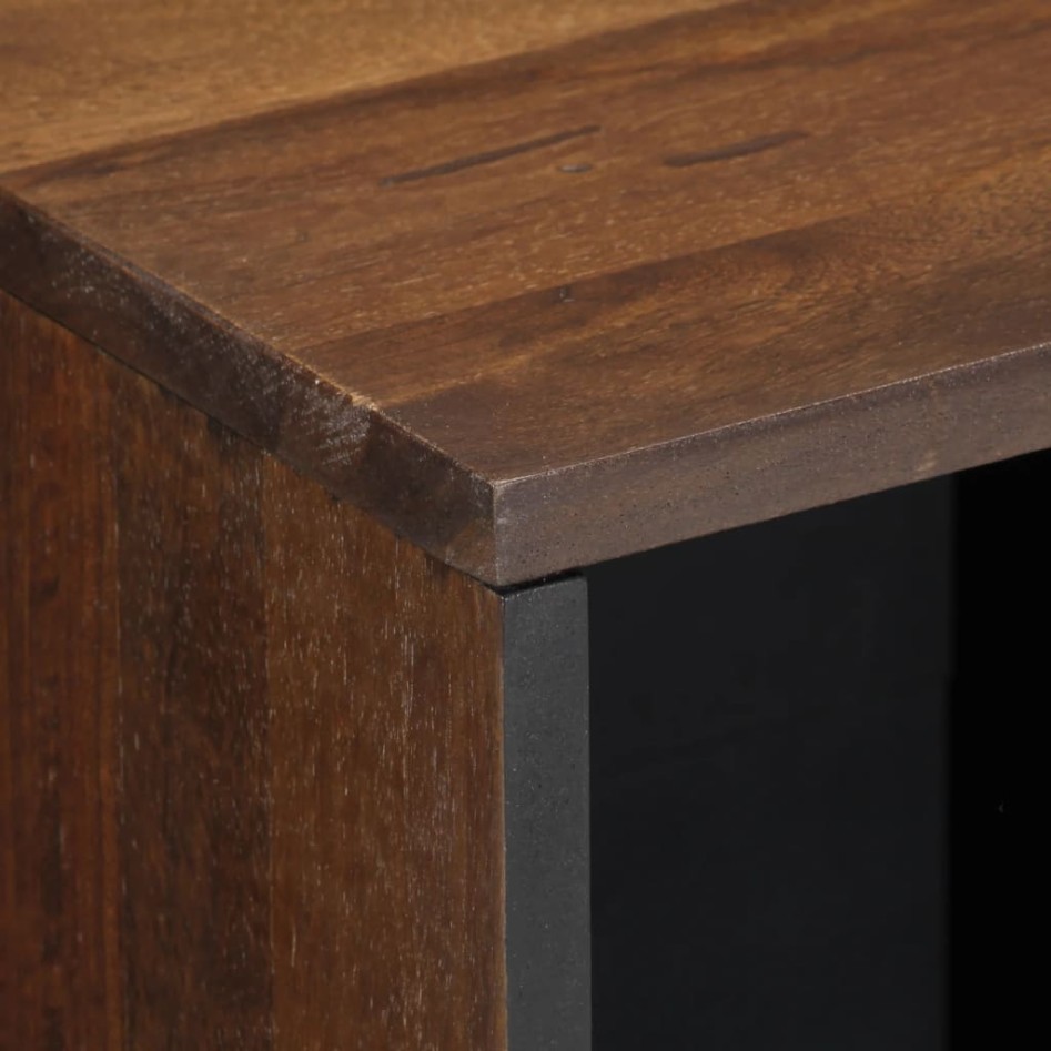 Aparador de madera maciza de mango marrón 80x34x75