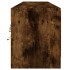 Mueble de TV de pared con LED roble ahumado 180x31x38