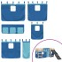 Cama alta para niños con cortinas madera pino azul 80x200