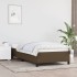 Estructura de cama sin colchón tela marrón oscuro 90x190