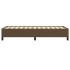 Estructura de cama sin colchón tela marrón oscuro 90x190