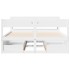 Estructura de cama sin colchón madera de pino blanca 140x200