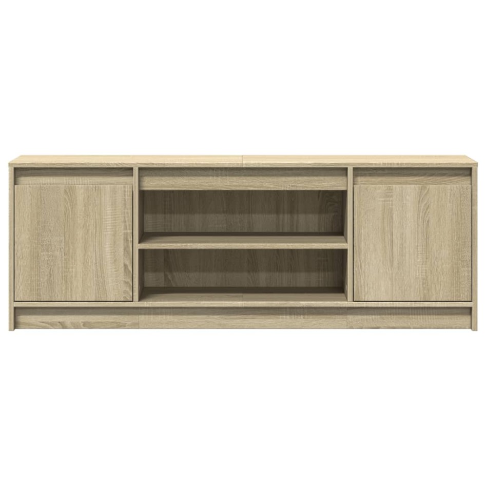 Mueble de TV LED madera ingeniería roble Sonoma 139,5x34x50