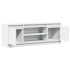 Mueble de TV con LED madera de ingeniería blanco 139,5x34x50