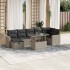 Set de sofás de jardín 8 pzas y cojines ratán sintético