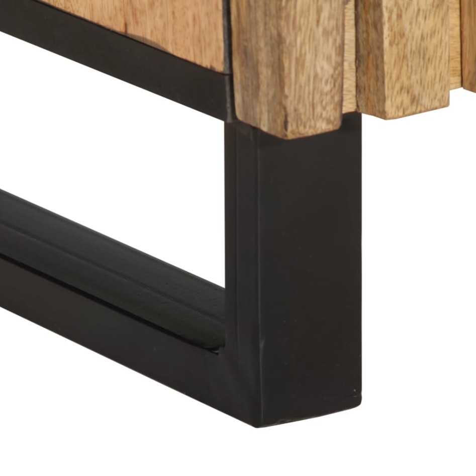 Aparador de madera maciza de mango rugosa 60x34x75