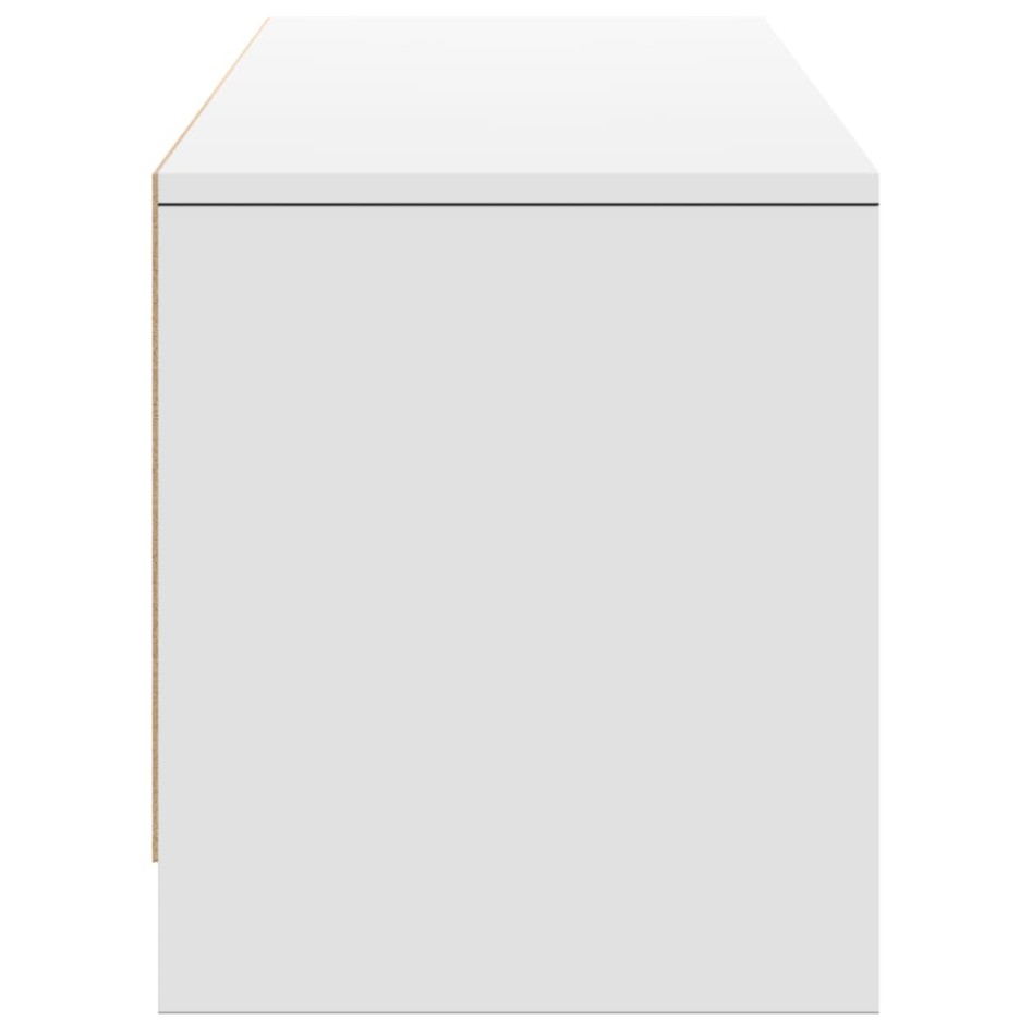 Mueble de TV con LED madera de ingeniería blanco 165x34x40