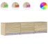 Mueble de TV LED madera de ingeniería roble Sonoma 165x34x40