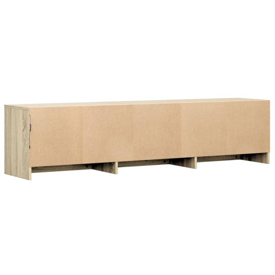 Mueble de TV LED madera de ingeniería roble Sonoma 165x34x40