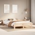 Estructura de cama sin colchón madera de pino blanco 150x200