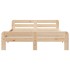 Estructura de cama sin colchón madera de pino blanco 150x200