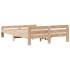 Estructura de cama sin colchón madera de pino blanco 150x200