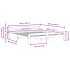 Estructura de cama sin colchón madera maciza de pino 200x200