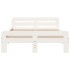 Estructura de cama sin colchón madera de pino blanca 120x200