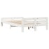 Estructura de cama sin colchón madera de pino blanca 120x200