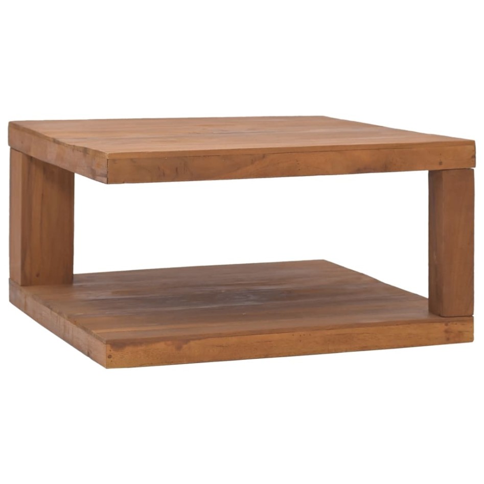 Mesa de centro madera maciza de teca 65x65x33