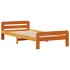Estructura de cama sin colchón madera de pino marrón 90x200