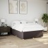 Cama sin colchón tela marrón oscuro 140x190