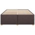 Cama sin colchón tela marrón oscuro 140x190