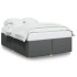 Cama sin colchón tela gris oscuro 140x190