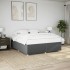 Cama sin colchón de tela gris oscuro 180x200