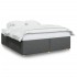 Cama sin colchón de tela gris oscuro 180x200