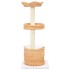 Rascador para gatos con poste de sisal madera natural de