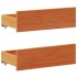 Cama con cabecero sin colchón madera maciza marrón 150x200