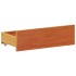 Cama con cabecero sin colchón madera maciza marrón 150x200