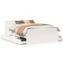 Cama con cabecero sin colchón madera maciza blanca 140x200