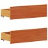 Cama con cabecero sin colchón madera maciza marrón 120x190
