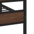 Estructura cama con cabecero y pie sin colchón marrón